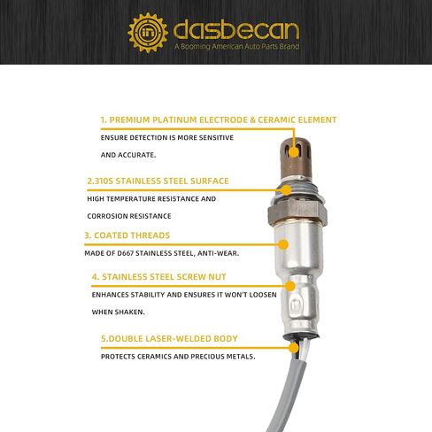 Dasbecan 2PCS O2 Oxygen Sensor Set Compatible with Honda CR-V 2012-2019 & Accord 2013-2017 Upstream & Downstream Sensors 234-9131 & 234-4980 in Saudi Arabia