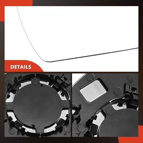 A-Premium Right Passenger Side Non-Heated Mirror Glass with Backing Plate - Compatible with Hyundai Elantra 2017 2018 2019 2020 - Exterior Side View Convex Mirror, Replace # 87621F3050 in Saudi Arabia