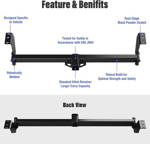 Trailer Hitch, 2 inch Towing Hitch Receiver with Class 3 Hitch Cover Compatible with Honda Odyssey 2018-2025 in Saudi Arabia