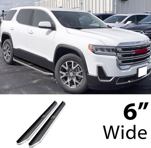 HD Ridez Running Board 6" Silver Compatible with Chevy Traverse 2018-2023 (Nerf Bar Side Steps Side Bars) in Saudi Arabia