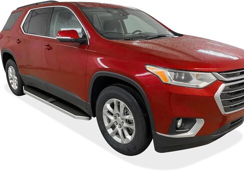 HD Ridez Running Board 6" Silver Compatible with Chevy Traverse 2018-2023 (Nerf Bar Side Steps Side Bars) in Saudi Arabia