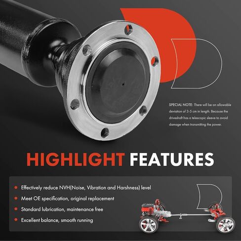 A-Premium Rear Complete Driveshaft Drive Shaft Prop Shaft Assembly Compatible with Nissan Frontier 2005-2010 4.0L, RWD Automatic Transmission, Replace# 37000ZZ72A, 37000EA221 in Saudi Arabia