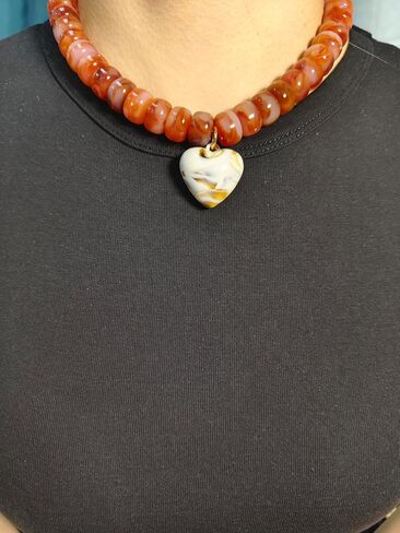 ميزة ملونة بالخرز ببيان بوهو مختنقات قلادة قلب وردي أخضر أصفر أزياء المجوهرات in Kuwait