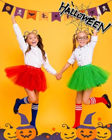 مجموعة فاخرة مكونة من 12 قطعة من أزياء السناجب - تتضمن إطار نظارة سوداء وتنورة أنيقة وجوارب تصل إلى الركبة وقبعة | الحزمة النهائية للحفلات التنكرية السهلة والممتعة والأداء المسرحي وحفلات الهالوين التي لا تُنسى in Kuwait