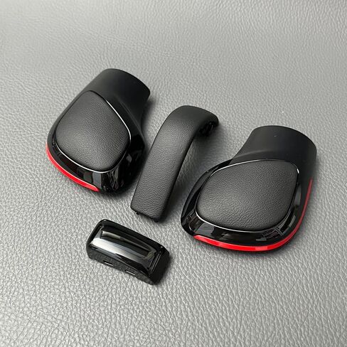 Leather Gear Shift Knob Gear Side Cover with Black Chrome (Set of 4) Parts for VW Golf 6 7 R GTI Passat B7 B8 CC R20 Jetta MK6 GLI Car Parts in Kuwait