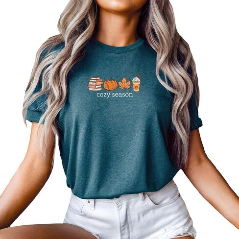 Womens Fall Cozy Season Sweatshirt Tis The Season Pumpkin Patch Autumn Football Graphic Shirt in Saudi Arabia