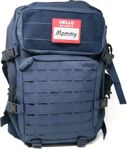 مرحبًا اسمي Mommy PVC Hook and Loop Patch | رقعة تكتيكية مضحكة لحقائب الحفاضات ومعدات الأب in Kuwait