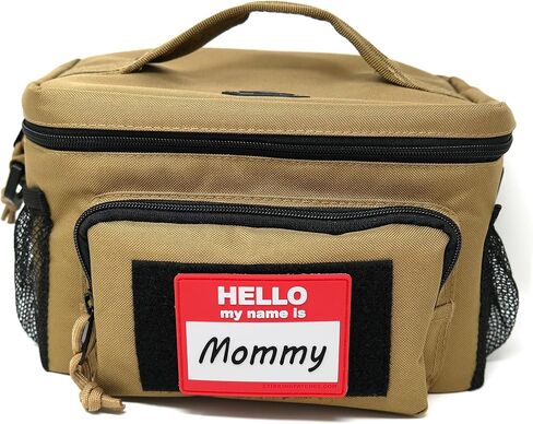مرحبًا اسمي Mommy PVC Hook and Loop Patch | رقعة تكتيكية مضحكة لحقائب الحفاضات ومعدات الأب in Kuwait