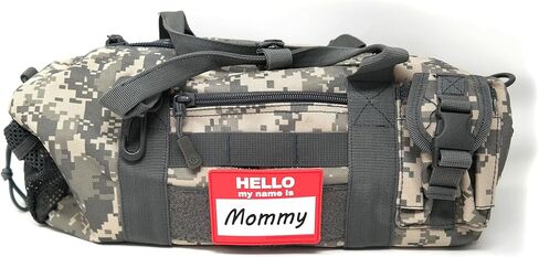 مرحبًا اسمي Mommy PVC Hook and Loop Patch | رقعة تكتيكية مضحكة لحقائب الحفاضات ومعدات الأب in Kuwait