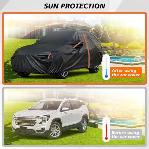 Cover for Kia Sportage & GMC Terrain, Custom Fit Sportage Cover 2023-2025, Terrain Cover 2018-2025, All Weather Waterproof, Outdoor Car Cover Sun UV Dust Snow Protection, SUV Cover with Door Zipper in Saudi Arabia