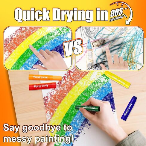 Aen Art Paint Sticks, 12 Colors Solid Tempera Paint Sticks for Kids, Quick Drying Washable Paint for Toddlers and Kids in Saudi Arabia