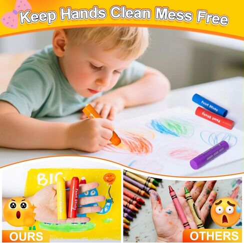 Aen Art Paint Sticks, 12 Colors Solid Tempera Paint Sticks for Kids, Quick Drying Washable Paint for Toddlers and Kids in Saudi Arabia