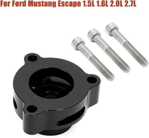 Car Turbo Blow Off Valve Adapter Compatible For Ford Fusion Mustang Escape Fiesta ST Sport 1.5L 1.6L 2.0L 2.7L Adjuable Spacer(Black) in Saudi Arabia