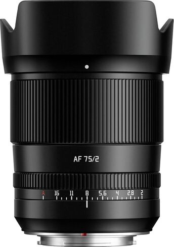 عدسة تركيز تلقائي TTArtisan 75 مم F2 بإطار كامل متوافقة مع كاميرات Sony E-Mount عديمة المرآة A7 A7II A7III A7R A7RII A7RIII A7RIV A7S A7SII A7SIII A9 A6400 A6000 A6600 (أسود) in Saudi Arabia