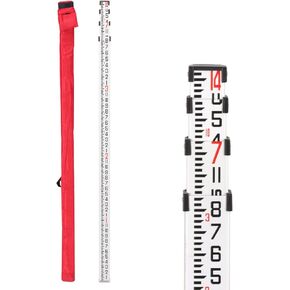 قضيب ألومنيوم بطول 16 قدم - 10 أجزاء، 5 أقسام قضيب تسوية تلسكوبي مع مستوى الفقاعات - قضيب تسوية لتطبيقات البناء والمسح والتسوية (16 قدم 10TH) in Kuwait