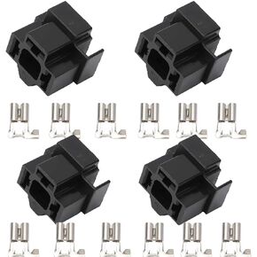 4Pcs H4 Bulb 3 Pin Headlight Connector with Clamps Repair Holder, Automotive Connector Plug 12V in Saudi Arabia