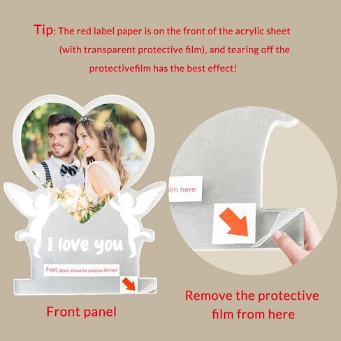 Custom Picture Frames, Personalized Photo Frame with Night Light, Customized Photo Frame, Personalized Anniversary Birthday Gifts for Women Men Him Her Couple in Saudi Arabia