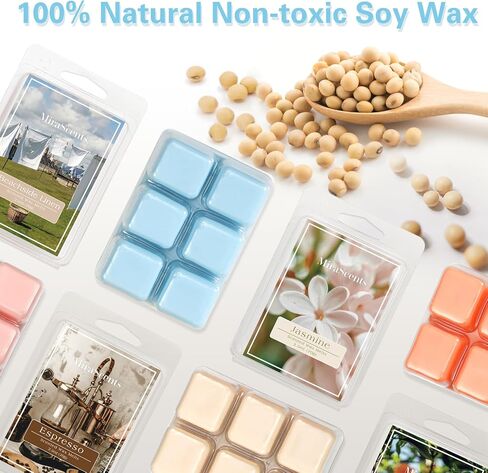 Fall Scented Wax Melts, Wax Cubes for Wax Warmer, Autumn Strong Scented Soy Wax Cubes 6 x 2.5oz(70g), Spiced Pumpkin, Autumn Wreath, Sweater Weather, Mulled Cider, Cinnamon Pumpkin, Pumpkin Chai in Saudi Arabia