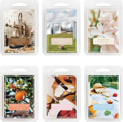 Fall Scented Wax Melts, Wax Cubes for Wax Warmer, Autumn Strong Scented Soy Wax Cubes 6 x 2.5oz(70g), Spiced Pumpkin, Autumn Wreath, Sweater Weather, Mulled Cider, Cinnamon Pumpkin, Pumpkin Chai in Saudi Arabia