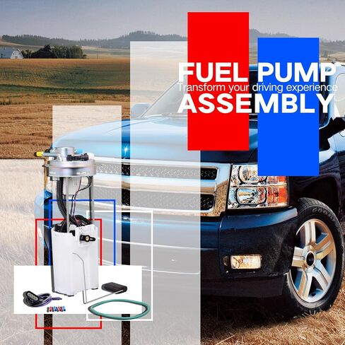 Fuel Pump Assembly Compatible with 2004-2007 Chevy Silverado 1500 2500 & GMC Sierra 1500 2500 with Sensor & Sending Unit Replaces OE E3609M MU1314 FG0383 in Saudi Arabia