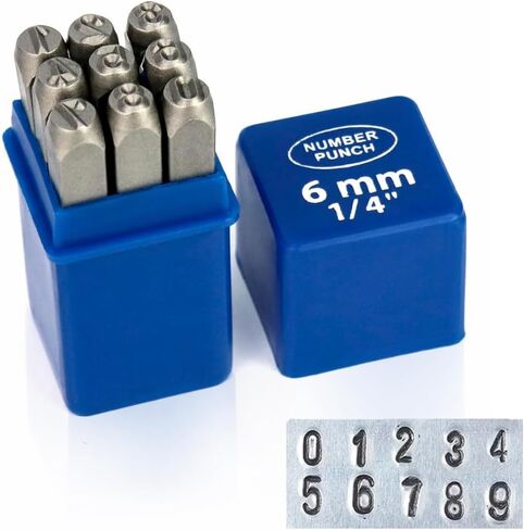 BELMAKS 63 PCS Metal Stamping Kit - Letter Punch Set Metal Stamps for Jewelry Making Leather Steel Number and Letter Stamping Kit Hand Press in Kuwait