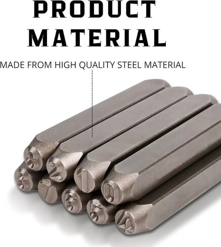 BELMAKS 63 PCS Metal Stamping Kit - Letter Punch Set Metal Stamps for Jewelry Making Leather Steel Number and Letter Stamping Kit Hand Press in Kuwait