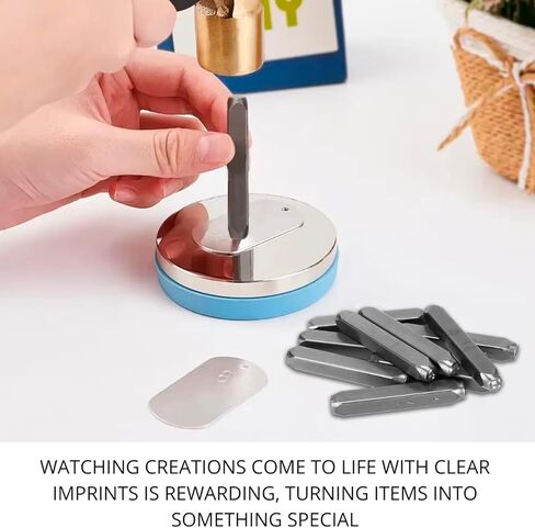 BELMAKS 63 PCS Metal Stamping Kit - Letter Punch Set Metal Stamps for Jewelry Making Leather Steel Number and Letter Stamping Kit Hand Press in Kuwait