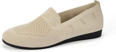 Women's Ballet Flats Knit Dress Shoes Comfortable Casual Dressy Shoes Work Flat Round Toe Slip On Ballerina Flats for Women in Saudi Arabia