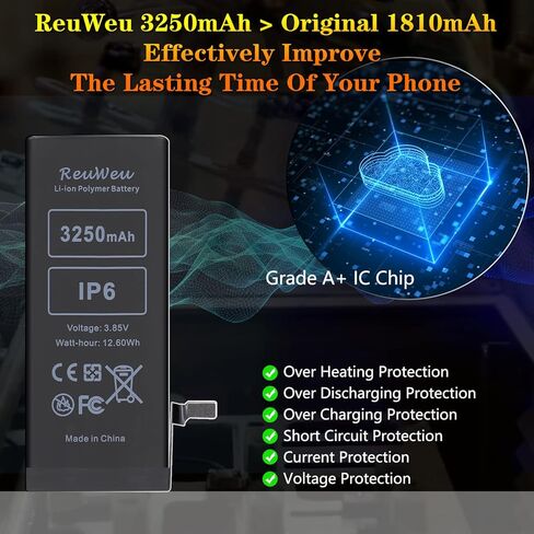 استبدال بطارية iPhone XR مقاس 6.1 بوصة لجميع شركات النقل ذات السعة المحسنة مع مجموعة أدوات الإصلاح in Saudi Arabia