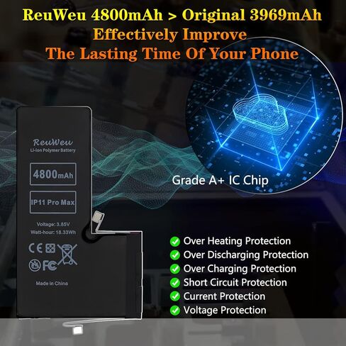 استبدال بطارية iPhone XR مقاس 6.1 بوصة لجميع شركات النقل ذات السعة المحسنة مع مجموعة أدوات الإصلاح in Saudi Arabia