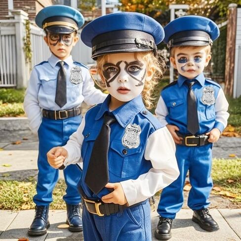 3Pcs Police Badge, Halloween Police Role Play Brooch Metal Cop Cosplay Costume Accessory in Saudi Arabia