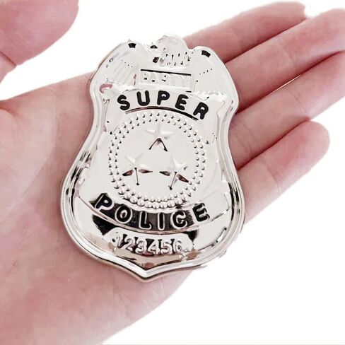3Pcs Police Badge, Halloween Police Role Play Brooch Metal Cop Cosplay Costume Accessory in Saudi Arabia