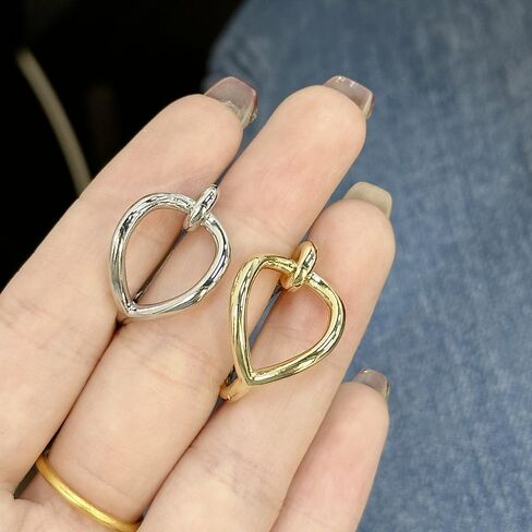 Dtja Round Love Knot Silk Scarf Ring Brooch for Women Girls Minimalist Small Geometric Fashion Chic Shawl Scarves Buckle Wrap Clip Comfort Fit Finger Ring Size 8 Decoration Jewelry Gift in Saudi Arabia