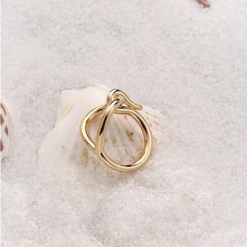 Dtja Round Love Knot Silk Scarf Ring Brooch for Women Girls Minimalist Small Geometric Fashion Chic Shawl Scarves Buckle Wrap Clip Comfort Fit Finger Ring Size 8 Decoration Jewelry Gift in Saudi Arabia