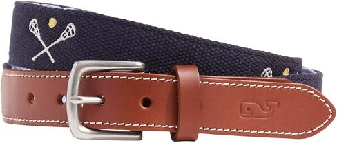 vineyard vines mens Lacrosse Sticks Embroidered Canvas Club Belt in Saudi Arabia