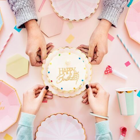 10 عبوات من أغطية كعكة عيد الميلاد السعيدة، أغطية كعكة أكريليك مرآة جانبية، أغطية كب كيك عيد ميلاد من الأكريليك الذهبي، أدوات تزيين الكيك بنفسك، مستلزمات حفلات أعياد الميلاد in Kuwait