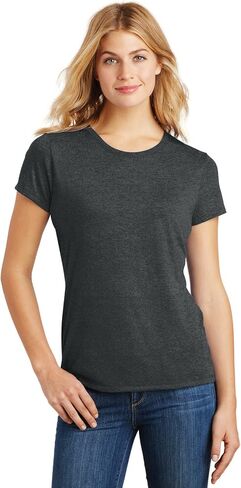 Ladies Perfect Tri-Blend Heather Crewneck T-Shirts Sizes in XS-4XL in Saudi Arabia