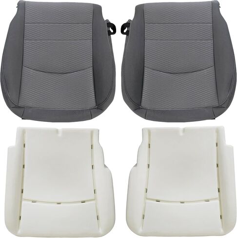 GXARTS Driver and Passenger Side Bottom & Foam Cushion Replacement Cloth Seat Cover Gray #X8 Fit for Dodge Ram 1500 2500 3500 4500 5500 2013 2014 2015 2016 2017 2018 in Saudi Arabia