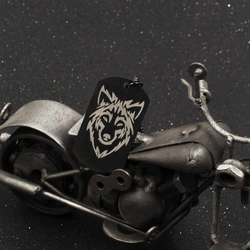 TURTLEDOVE Wolf Necklace Stainless Steel - I am Wolf Fans of Dog Tag Jewelry - Norse Fenrir Pendant of Nordic Scandinavian Amulet in Saudi Arabia