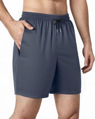 Men's Athletic Shorts, Mesh Pocket Short Athletic, Gym Workout in Saudi Arabia