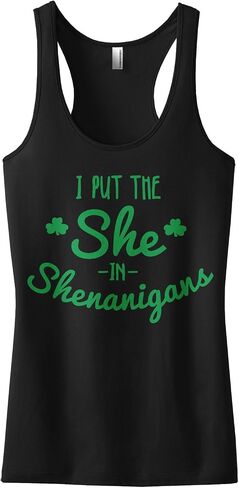قميص بدون أكمام للسيدات من Threadrock I Put The She in Shenanigans Racerback in Saudi Arabia