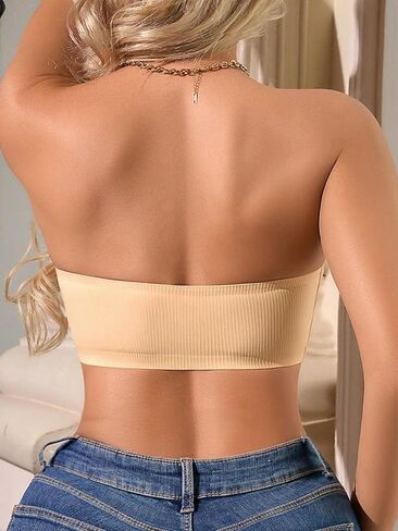 Women's Front Closure Strapless High Support Bra, No-Slip Bustier Wireless, Detachable Pads, Fashion Women's Lingerie in Saudi Arabia