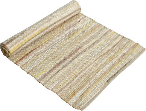Handmade Cotton Chindi Rug Runner Area Rag Washable Recycled Rugs for Home Décor, Living Room and Bedroom (Multicolor, 2X8 Feet) in Saudi Arabia