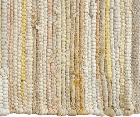 Handmade Cotton Chindi Rug Runner Area Rag Washable Recycled Rugs for Home Décor, Living Room and Bedroom (Multicolor, 2X8 Feet) in Saudi Arabia