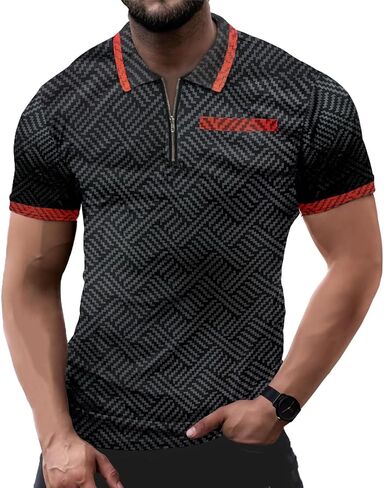 Polo Shirts for Men, Short Sleeve Slim Fit Shirts Casual Collar Shirt, in Saudi Arabia