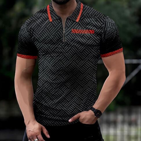 Polo Shirts for Men, Short Sleeve Slim Fit Shirts Casual Collar Shirt, in Saudi Arabia