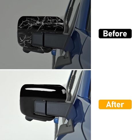 Moonlinks متوافق مع 2021 2022 2023 2024 2025 Ford F150 غطاء مرآة الجانب الأيسر، غطاء مرآة الرؤية الخلفية للباب الخلفي باللون الأسود اللامع، مع ضوء إشارة الانعطاف in Saudi Arabia