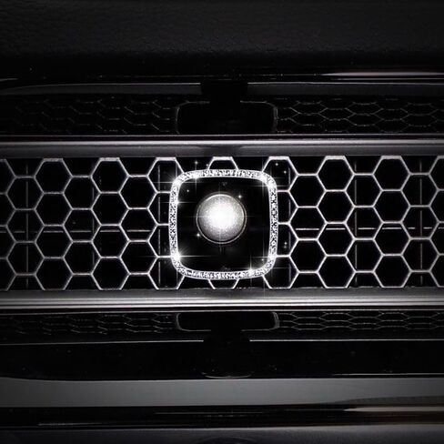 غطاء ماسي داخلي للسيارة مع ملحقات أحجار الراين الكريستالية اللامعة المتوافقة مع Honda Civic 2023-2025 (فضي، حلقات مسامير تهوية أمامية للتيار المتردد 4 قطع) in Kuwait