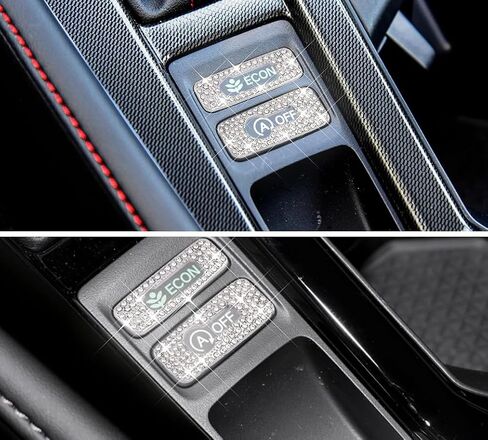 غطاء ماسي داخلي للسيارة مع ملحقات أحجار الراين الكريستالية اللامعة المتوافقة مع Honda Civic 2023-2025 (فضي، حلقات مسامير تهوية أمامية للتيار المتردد 4 قطع) in Kuwait