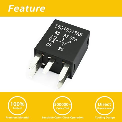 Automotive Relay 2 Packs 56049018AB 72472M Relay 12V 30A 5 Pins in Saudi Arabia